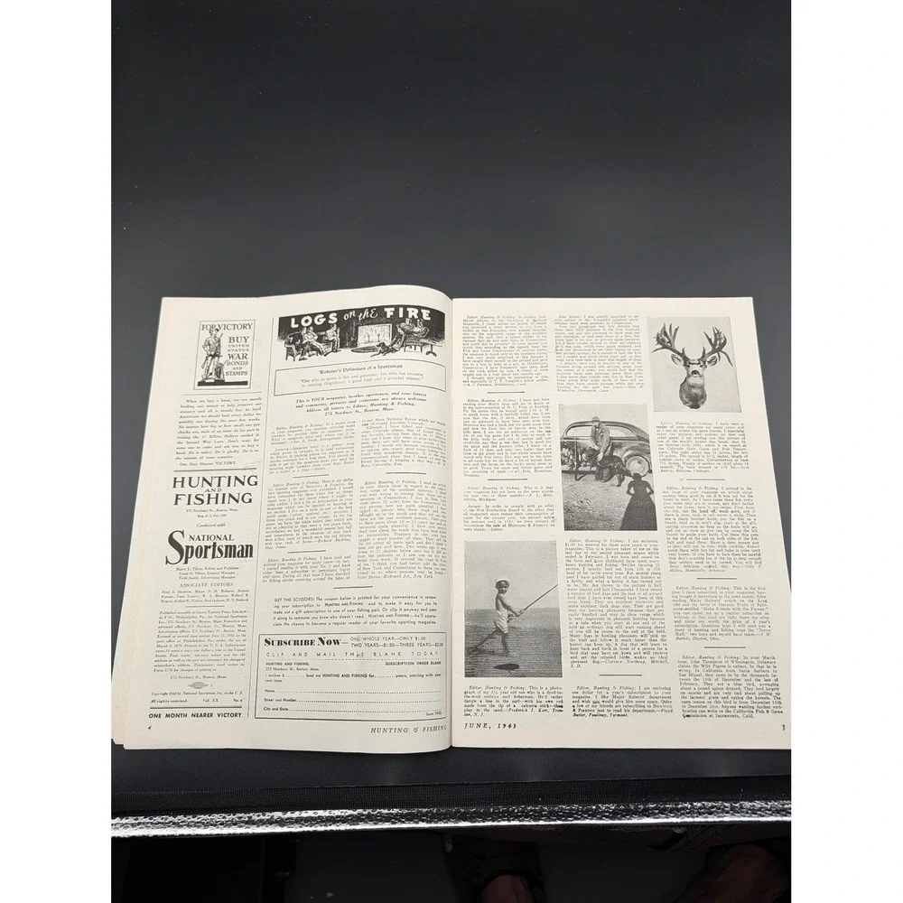 Vintage Hunting and Fishing Magazine June 1943